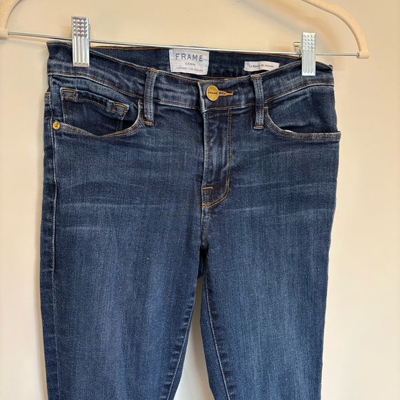 Frame Le Skinny de Jeanne Jeans in Queens Way Wash Premium Denim - size 27 - Picture 3 of 11